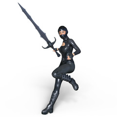 Fototapeta premium スーパーウーマン剣士