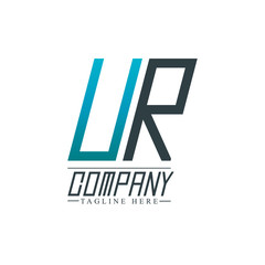 Initial Letter UR Design Logo Template