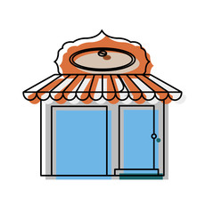 store icon over white background colorful design vector illustration