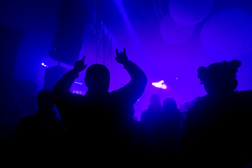 Crowds enjoying themselves at a festival concert