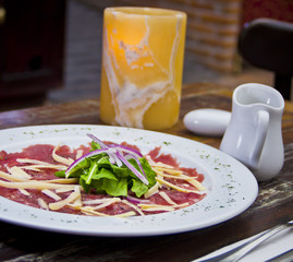 Beef carpaccio 