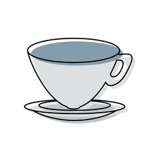 coffee mug icon over white background colorful design vector illustration