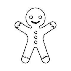 gingerman homemade christmas gingerbread cookie style vector illustration