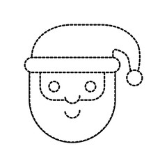 santa claus christmas cartoon character with hat and beard vector illustration