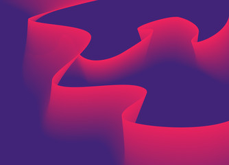 Fluid Colors with Blue Pink Violet Gradient Waves on Dark Background. Abstract Background. Perfect for Cover, Print, Poster and Flyer design.