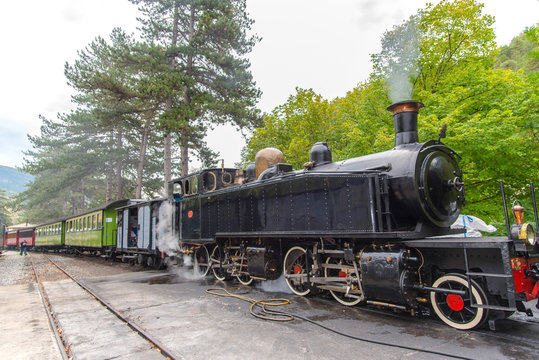 Train des pignes &agrave; vapeur