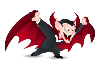Isolated on white Funny Vampire Vector for Halloween