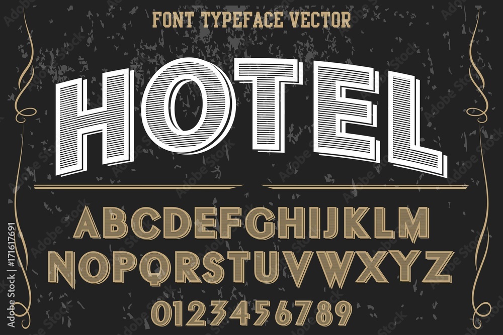 Poster handcrafted vector script alphabet font vintage old style and vector design handwritten,brush,retro,
