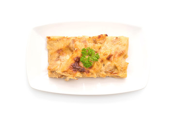 baked penne pasta with cheese and ham