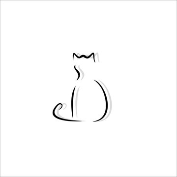 cat vector line icon