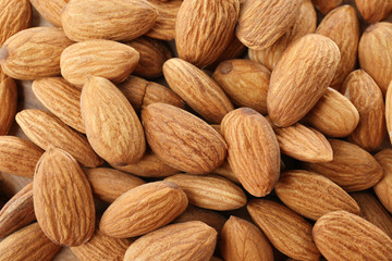Apricot kernels, close up