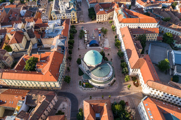 Bird eye view of Pecs, Hungary