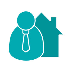 Broker, realtor glyph color icon