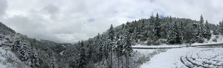 Snowy Low Tatras National Park panorama