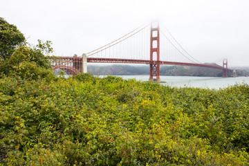 The Golden Gate Bridge as seen from Fort Point. San Francisco, California