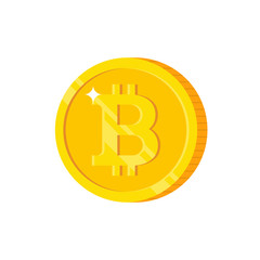 Bitcoin icon. Modern flat design illustration.