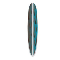 Isolated surfboard on a white background, Vector illustration
