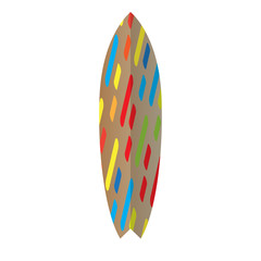 Isolated surfboard on a white background, Vector illustration