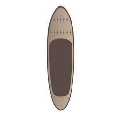 Isolated surfboard on a white background, Vector illustration