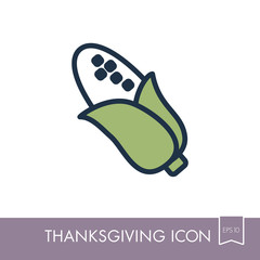 Corn icon. Harvest. Thanksgiving vector