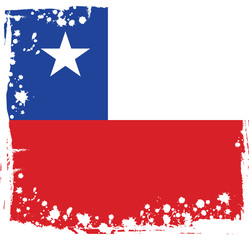 Vector Chile Flag, Chilean Colors (Vector Art)