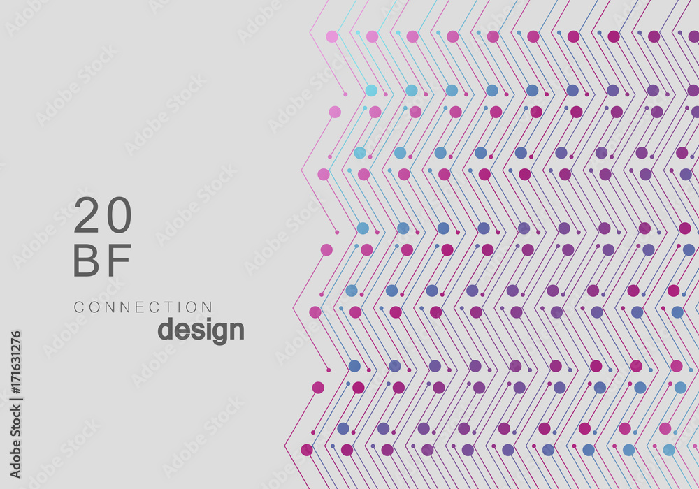 Poster Modern vector pattern. Repeating geometric tiles with dotted and line
