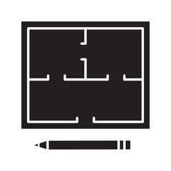 Floor plan glyph icon