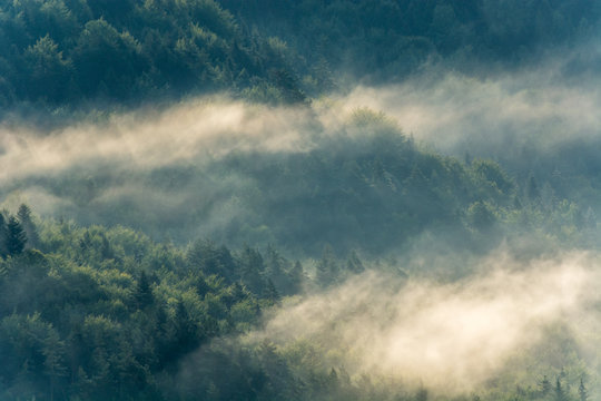Fototapeta Wschód słońca ,Jaworzyna Krynicka,Beskid Sądecki.