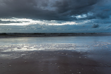 Stormy evening by Baltic sea, Liepaja, Latvia.