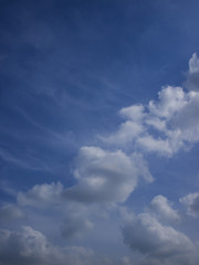 Nubes sobre el cielo azul. Clouds on blue sky