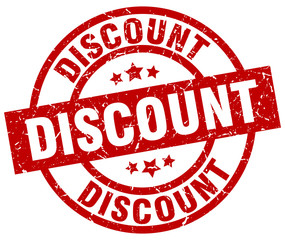 discount round red grunge stamp