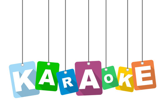 Colorful vector flat design background karaoke. It is well adapted for web design.