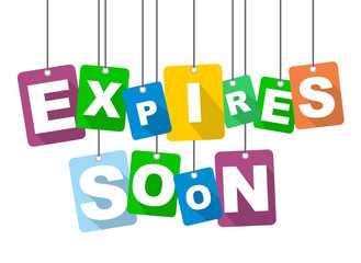 Colorful vector flat design background expires soon. It is well adapted for web design.