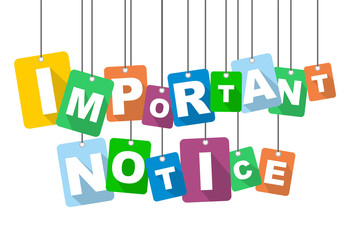Colorful vector flat design background important notice. It is well adapted for web design.