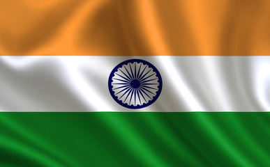 India flag. Indian flag.India flag illustration. Official colors and proportion correctly.  Indian background. Indian banner. Symbol, icon. Flag of India.  