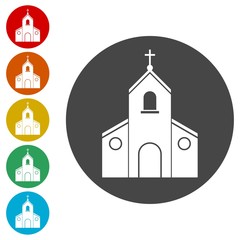 Church Icons set Flat Graphic Design - Illustration 