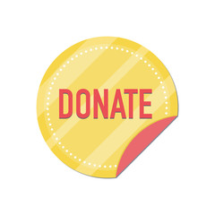 Donate button with gold coin