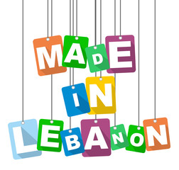 vector illustration background made in lebanon