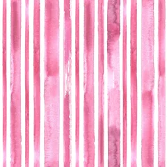 Papier peint Rayures verticales Modèle sans couture rayé rose