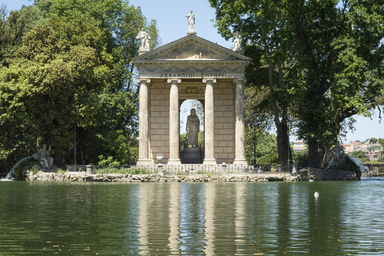 Temple of Esculapio at Villa Borghese in Rome, Italy