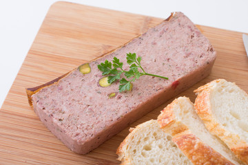 german country pate with baguette