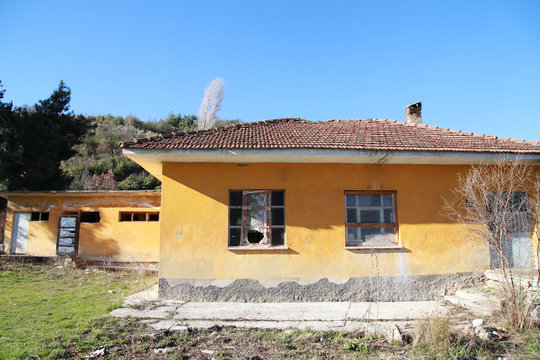 Old Turkish village school buildings in Turkey