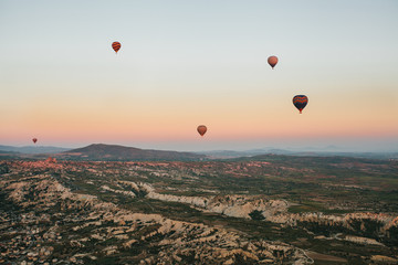 The famous tourist attraction of Cappadocia is an air flight. Cappadocia is known all over the world as one of the best places for flights with balloons. Cappadocia, Turkey.