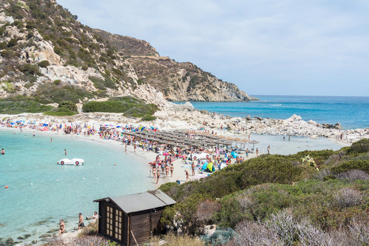 Beautiful beach  and sea in Villasimius, Sardegna, Italy