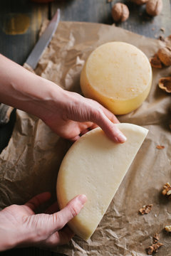 Mixed cheese on the table