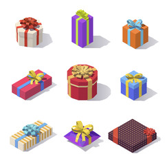 Lowpoly gift boxs decorations