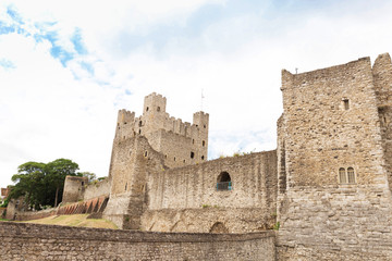 Ancient rochester castle in kent uk england