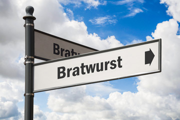 Fototapeta na wymiar Schild 197 - Bratwurst