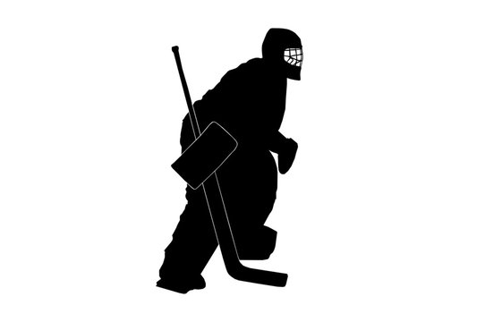 hockey goalkeeper silhouette