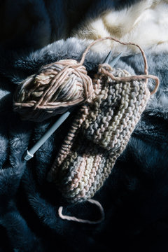 Chunky knit, knitting project